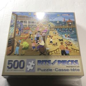 NIB Bits& Pieces Ice Cream on the Boardwalk Puzzle